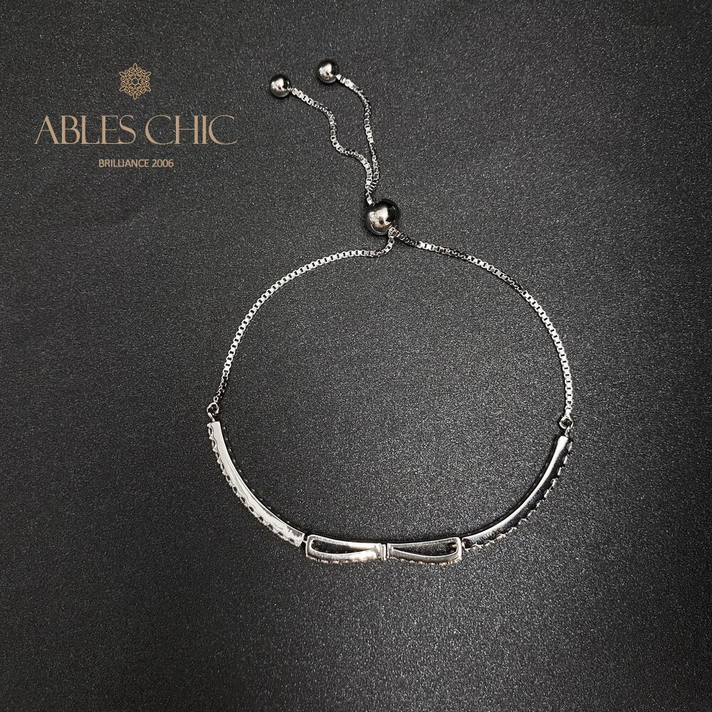 Paved Bowtie Bling Bracelet B0823