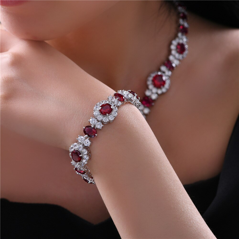 Ruby Floral Bracelet B0101