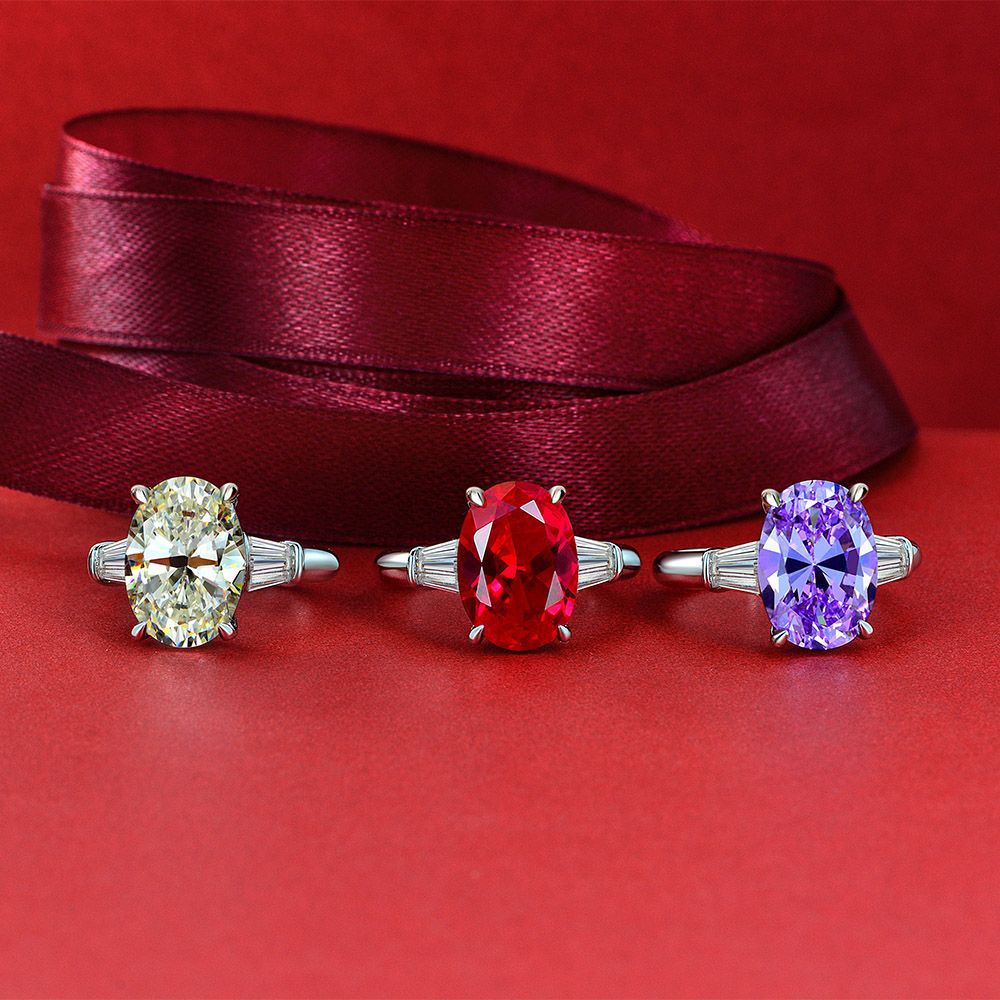 Lab Grwon Gemstone Statement Ring R0378