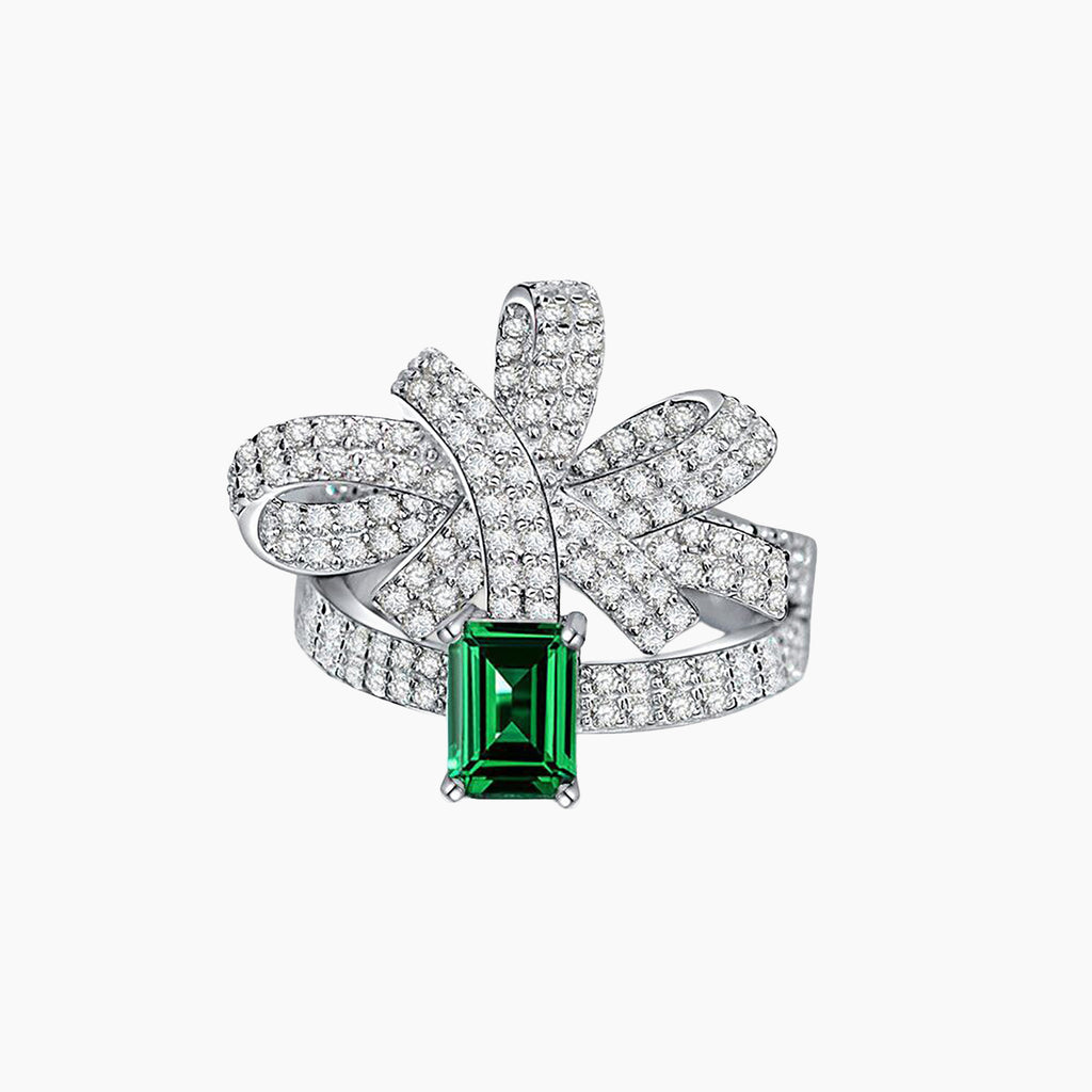 Solitaire Emerald Butterfly Ring R1770