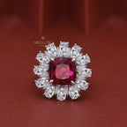 Ruby Flower Ring R1237