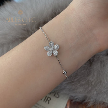 Bracelet de mariage fleur pétale B0855