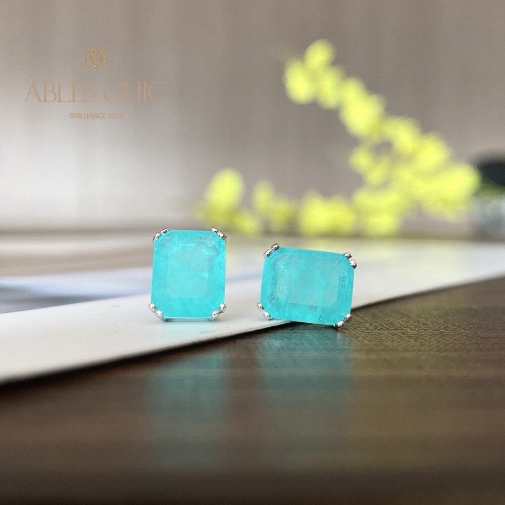 Emerald Paraiba Tourmaline Earrings E0121