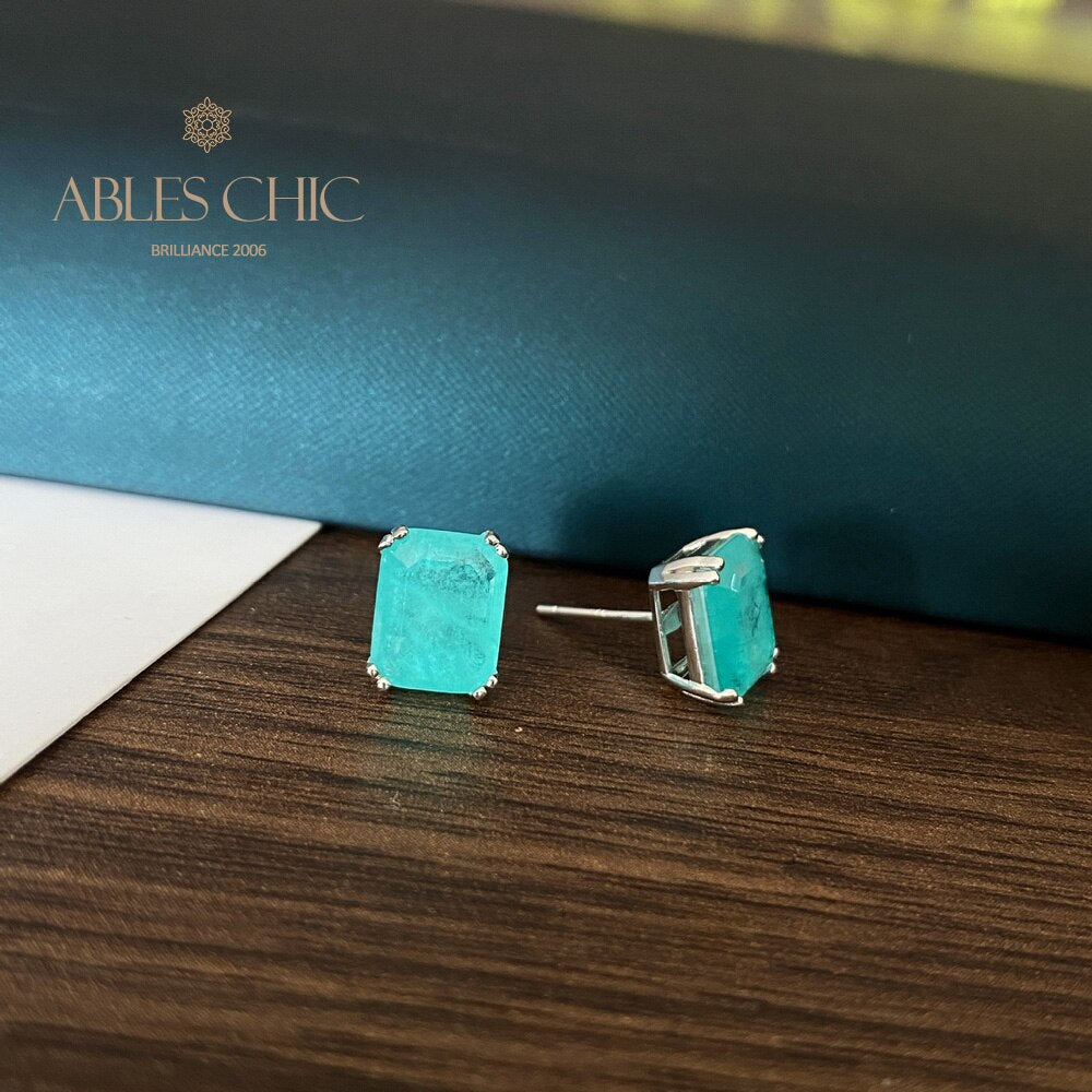 Emerald Paraiba Tourmaline Earrings E0121