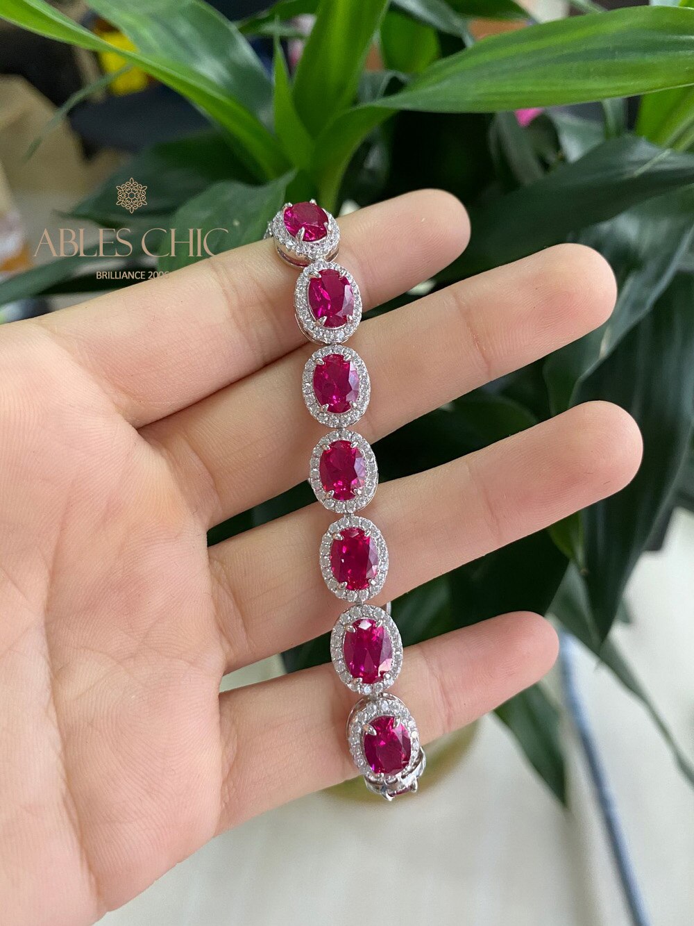 Ruby Floral Bracelet B0606