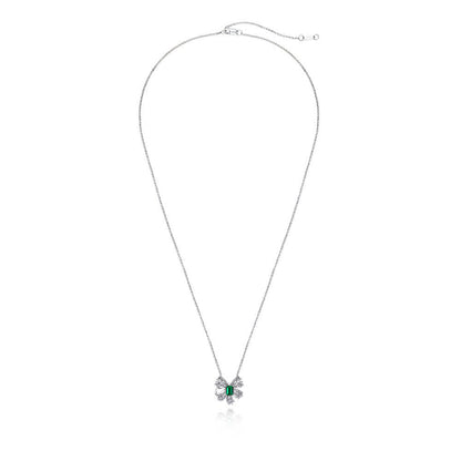 Emerald Bowtie Pendant P0645
