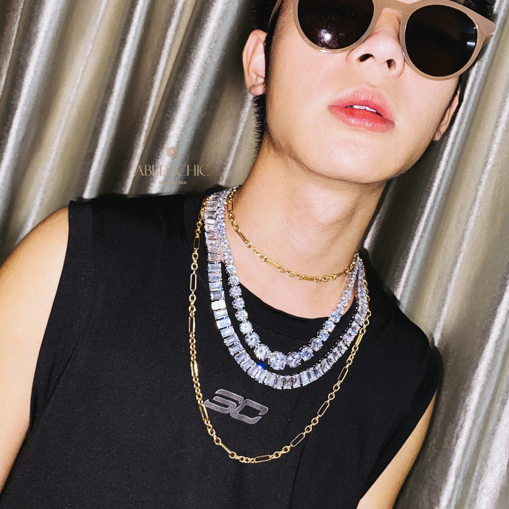 Gradient Iced Out Bling Necklace P0513