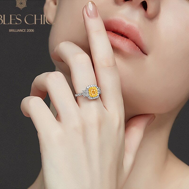 Bague de mariée saphir jaune R0442