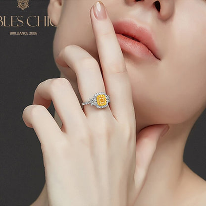 Yellow Sapphire Bridal Ring R0442