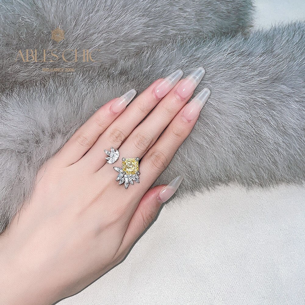 Marquise Flower Open Ring R1192