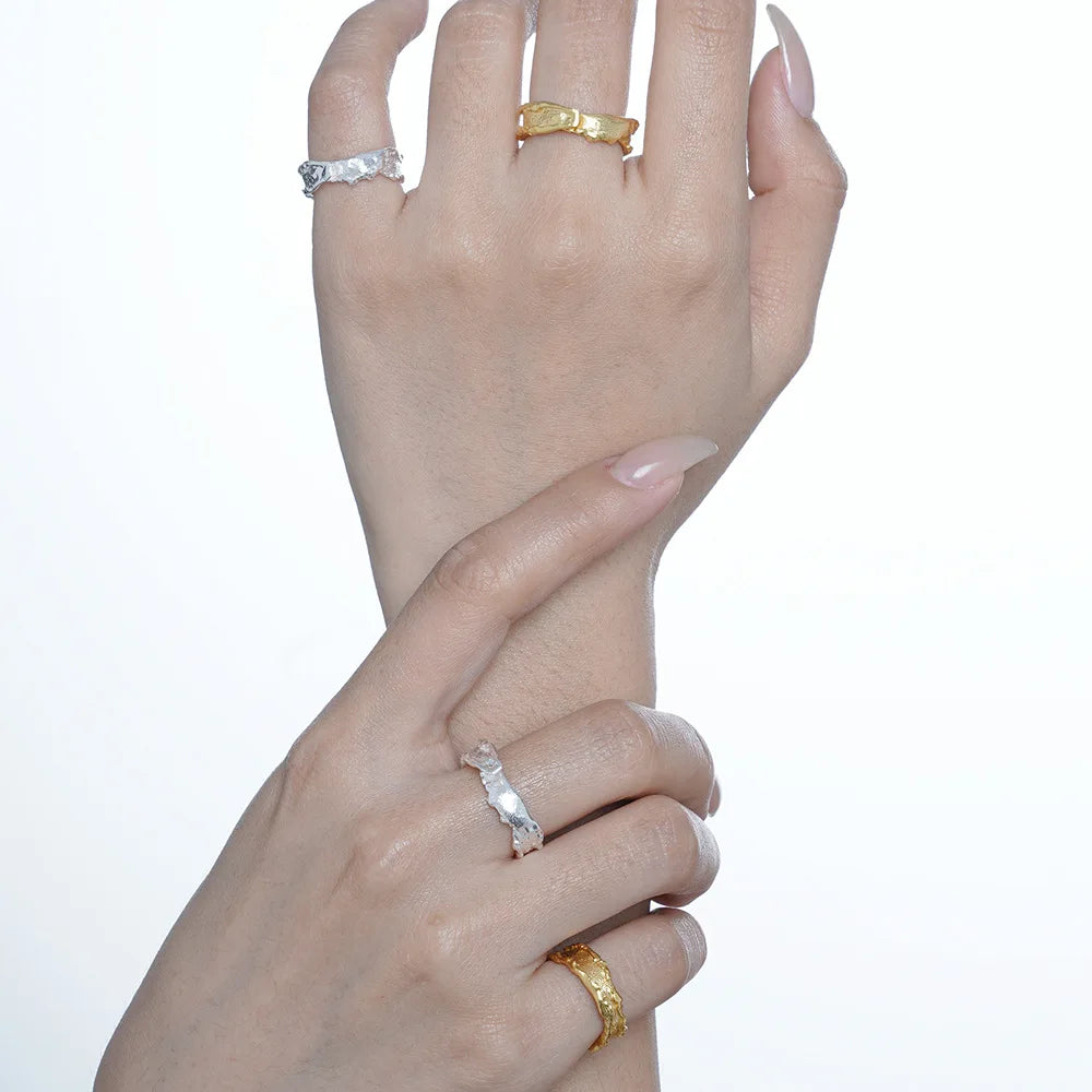 Abstract Matt Pattern Ring R179