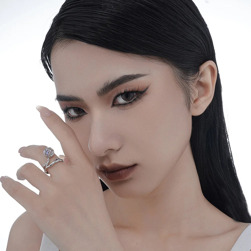 Irregular Moon Stone Ring R1199