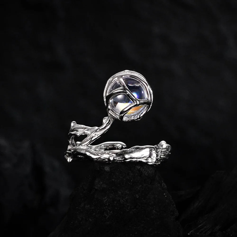Irregular Moon Stone Ring R1199