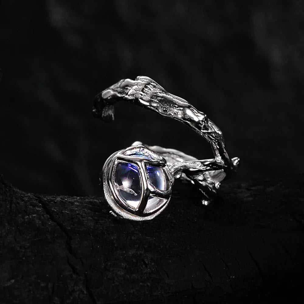 Irregular Moon Stone Ring R1199