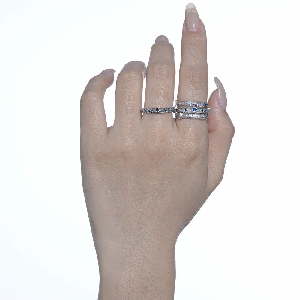 Alien Texture CZ Ring R1268