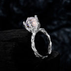 Textured Moon Stone Ring R1267