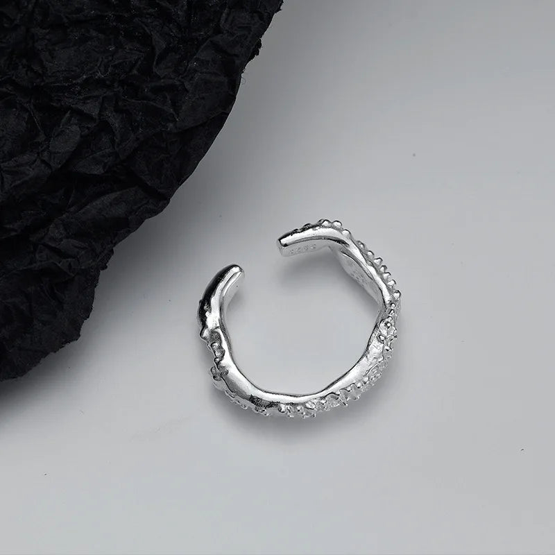 Alien Texture Narrow Ring R1247