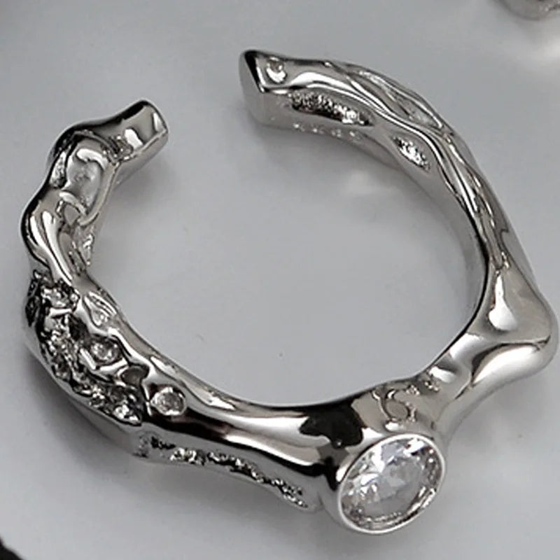 Alien Texture CZ Ring R1252