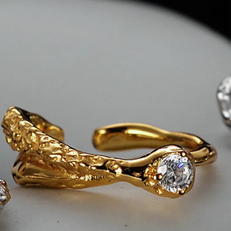 Alien Texture CZ Ring R1258