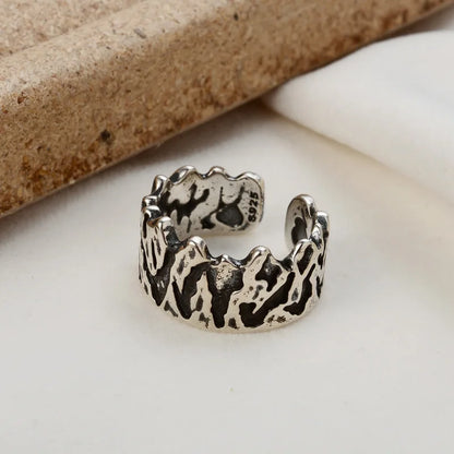 Antique Texture Wide Ring R1228