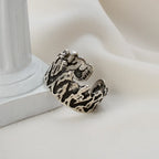 Antique Texture Wide Ring R1228