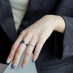 Antique Matte Texture Pleated Ring R1285