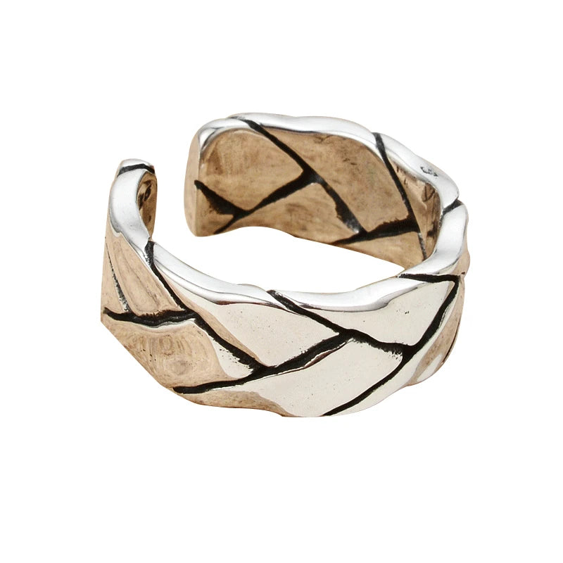 Antique Tile Texture Ring R1284