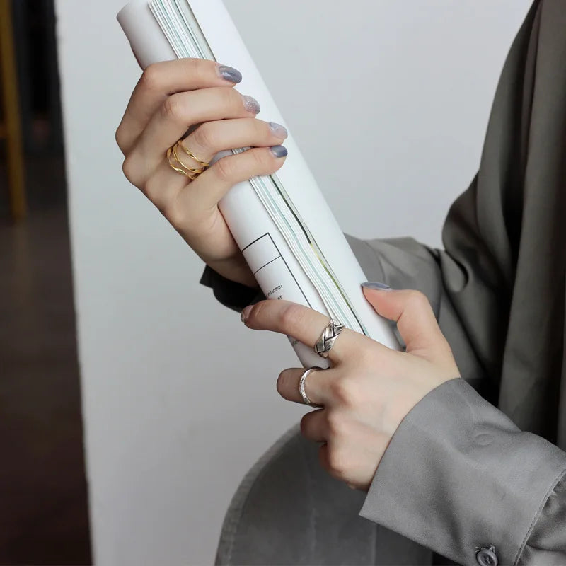 Antique Tile Texture Ring R1284