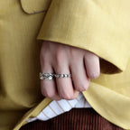 Antique Tile Texture Ring R1284