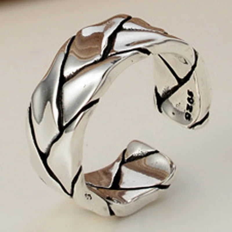 Antique Tile Texture Ring R1284