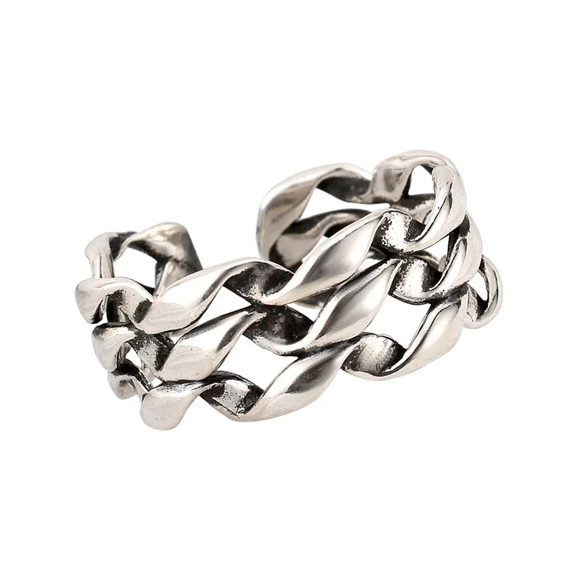Antique Twisting Wide Ring R1159
