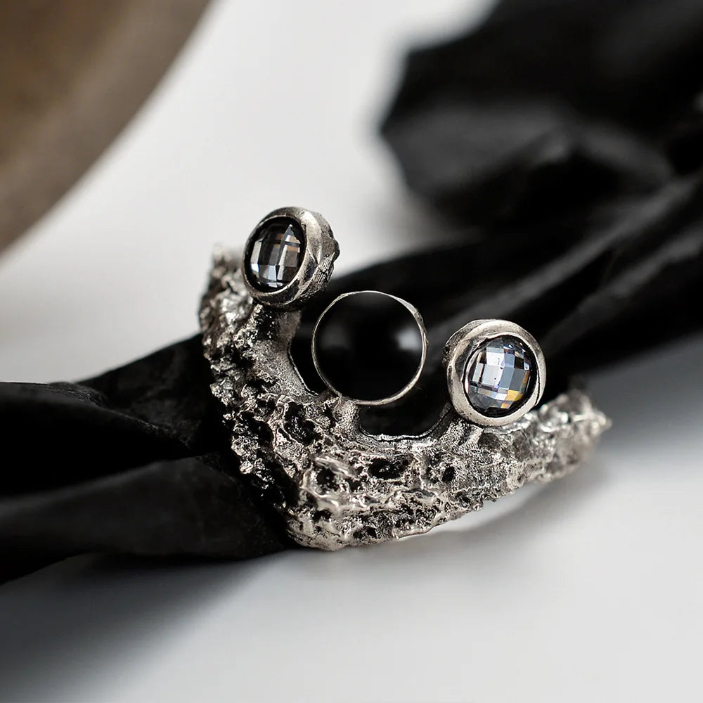 Textured Crown Designer Ring R1164