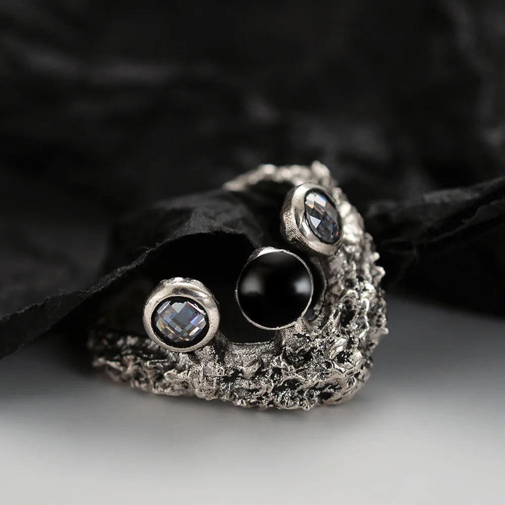 Textured Crown Designer Ring R1164