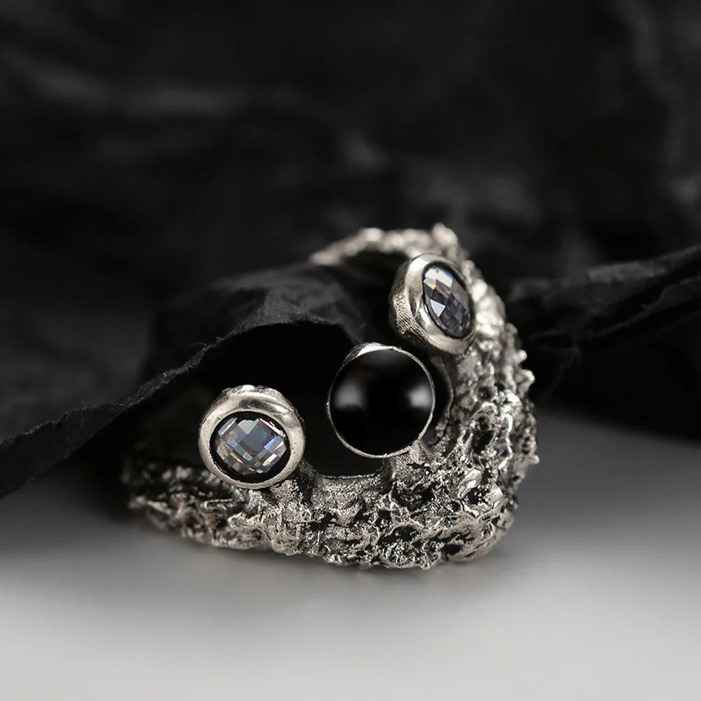 Textured Crown Designer Ring R1164