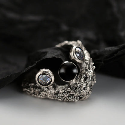Textured Crown Designer Ring R1164