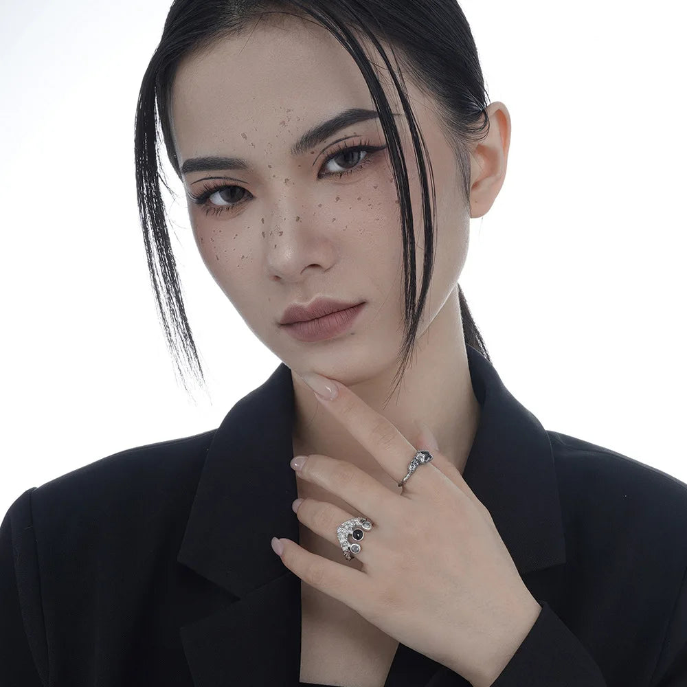 Textured Crown Designer Ring R1164