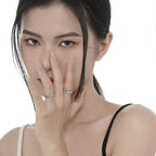 Enamel Floral Tassel Chained Ring R1192