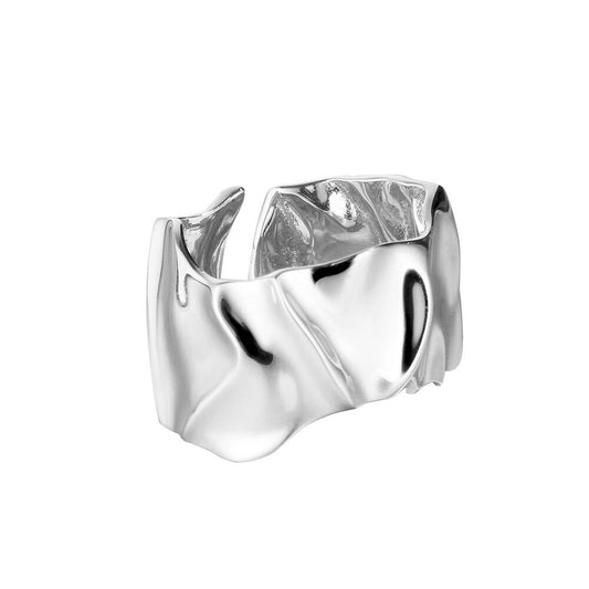 Bague à motif de papier d'aluminium émietté R1042