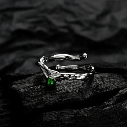Green Enamel Alien Ring R1241