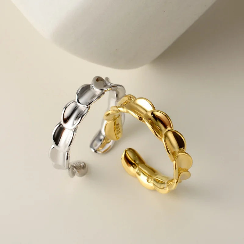 Geometric Oval Disc Ring R1155