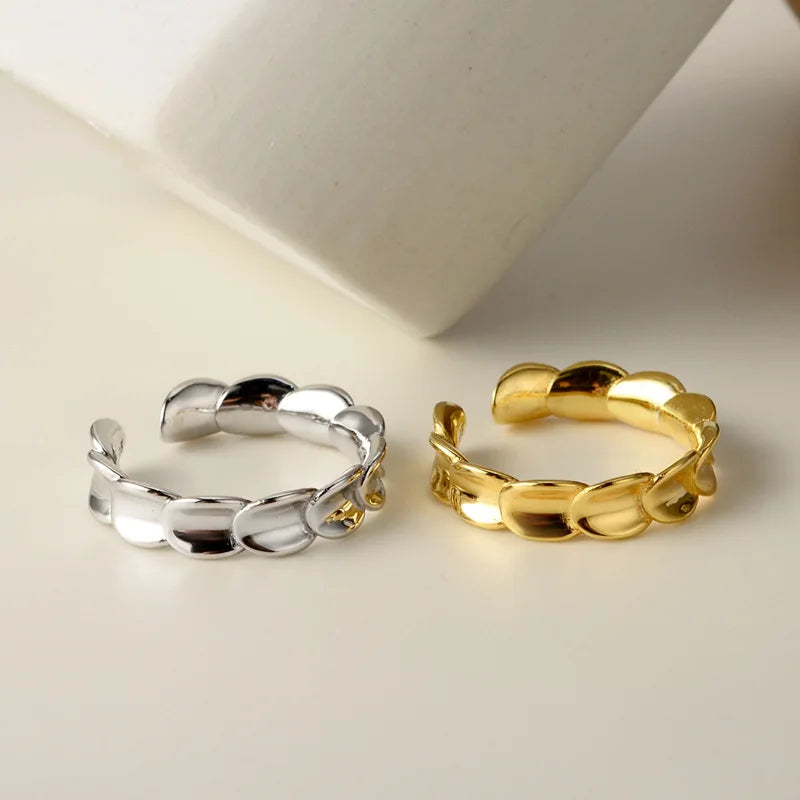 Geometric Oval Disc Ring R1155