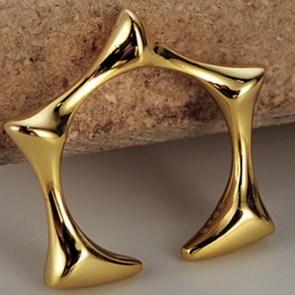 Geometric Star Open Ring R1138