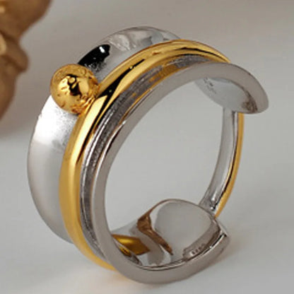 Two Tone Wrapped Open Ring R1032