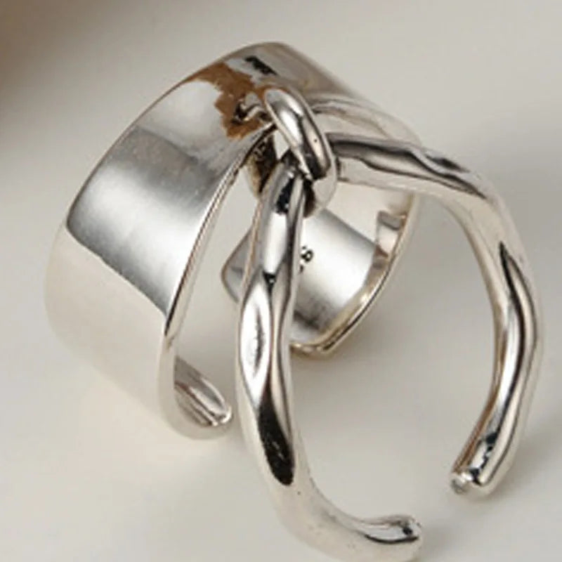 Handmade Polished Open Ring Set R1074