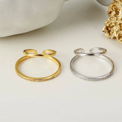 CZ Hoop Open Ring R1075