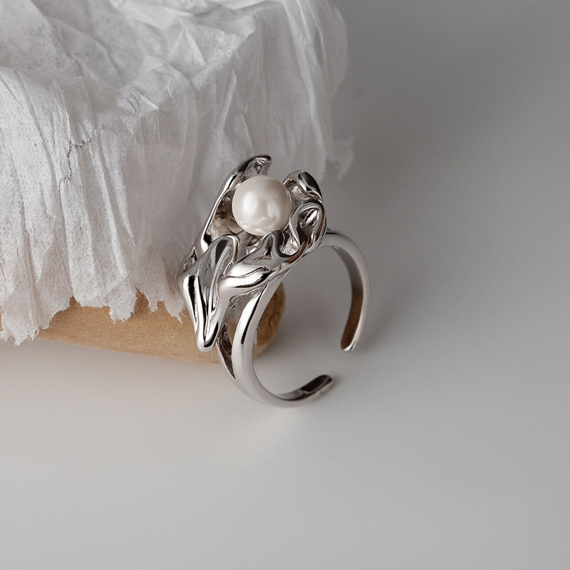 Impressionist Flower Pearl Ring R1010