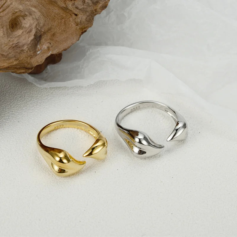 Irregular Huggie Abstract Ring R1145