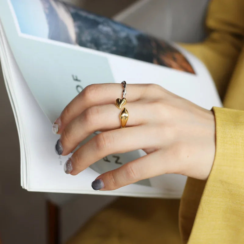 Irregular Huggie Abstract Ring R1145