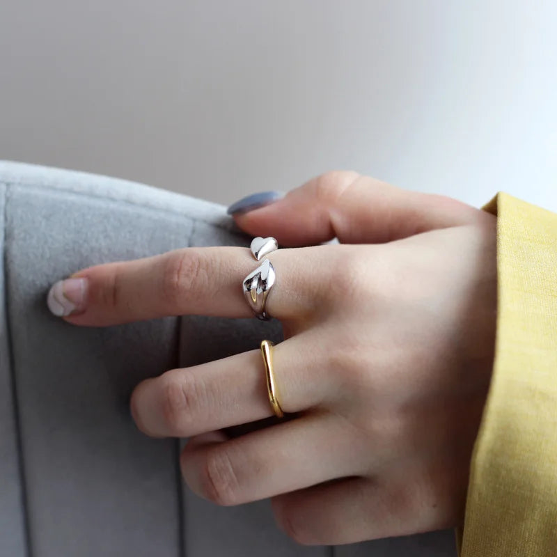 Irregular Huggie Abstract Ring R1145