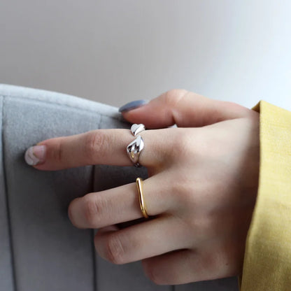 Irregular Huggie Abstract Ring R1145